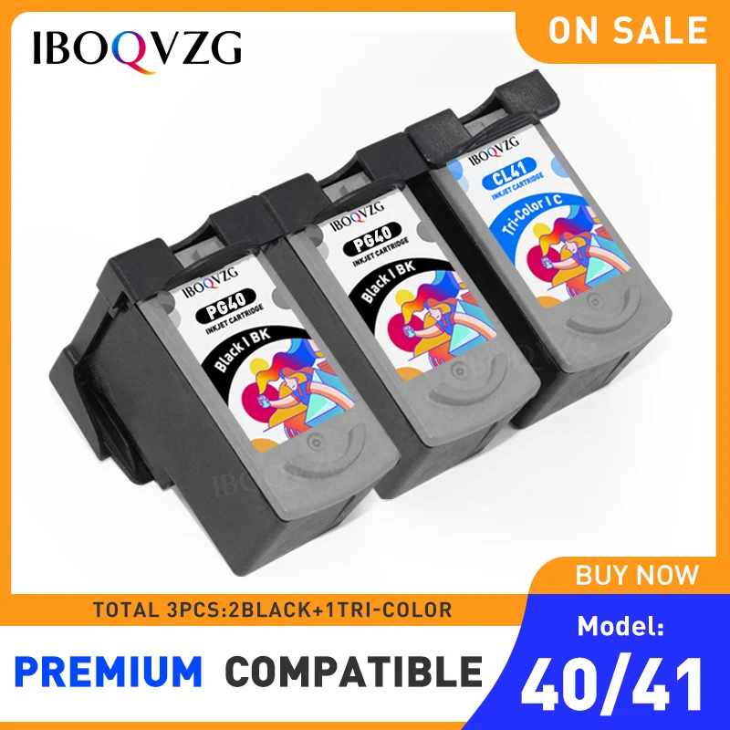 

IBOQVZG Ink Cartridge PG40 Cl41 for Canon PG 40 CL 41 XL Refilled Ink Cartridge For Canon Pixma MP160 MP140 MX300 iP1800 iP1200