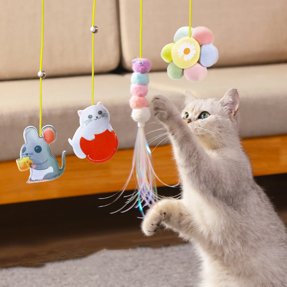 

Simulation Cat Toy Hanging Automatic Interactive Rope Mouse Toy for Cats Self-hey Teaser Wand Pet Accessories