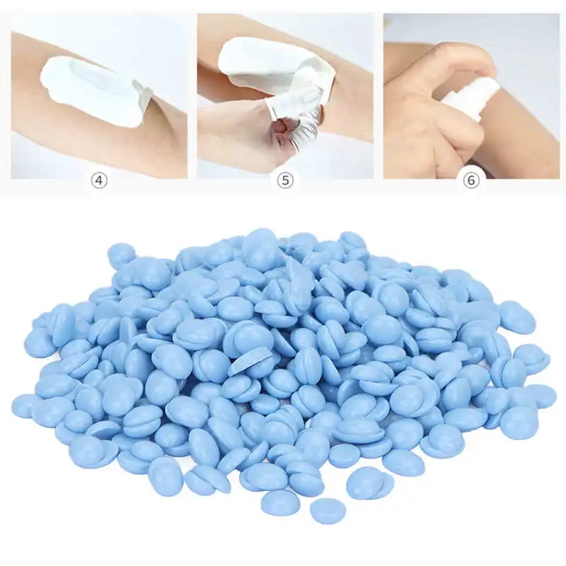 

liddy 100g/3.5oz Hair Removal Wax Bead Natural Mild Hard Wax Bean for Face Bikini Legs Underarm Macaron Blue/Shiny Purple