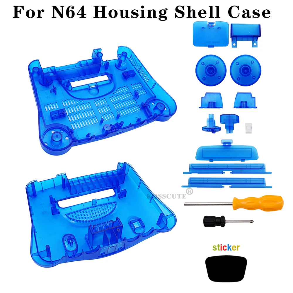 

Limited Version Replacement Plastic Shell Translucent Case for N64 Nintendo 64 Replacement Case Transparent Boxes