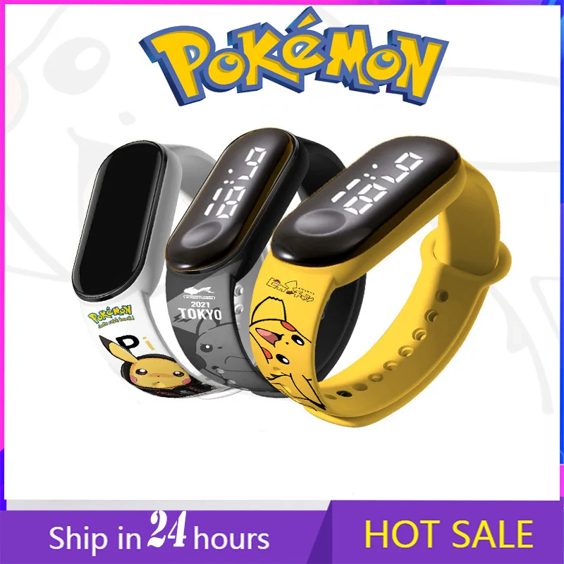 Оригинальные электронные часы Pokemon Pikachu милые Цифровые Электронные