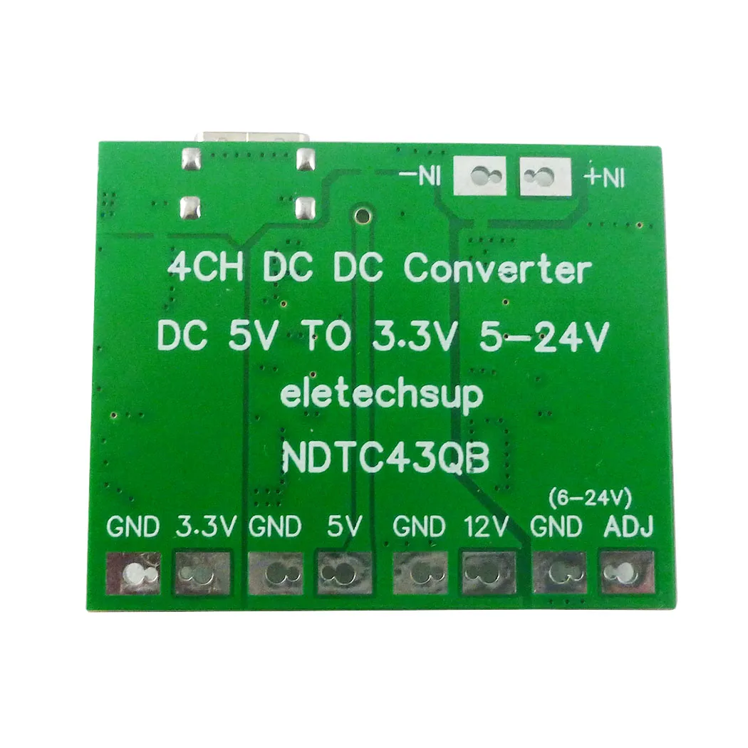4CH 20W Многофункциональный модуль питания TYPE-C DC-DC LDO преобразователь 5 В до 24 15 12 9 6 3