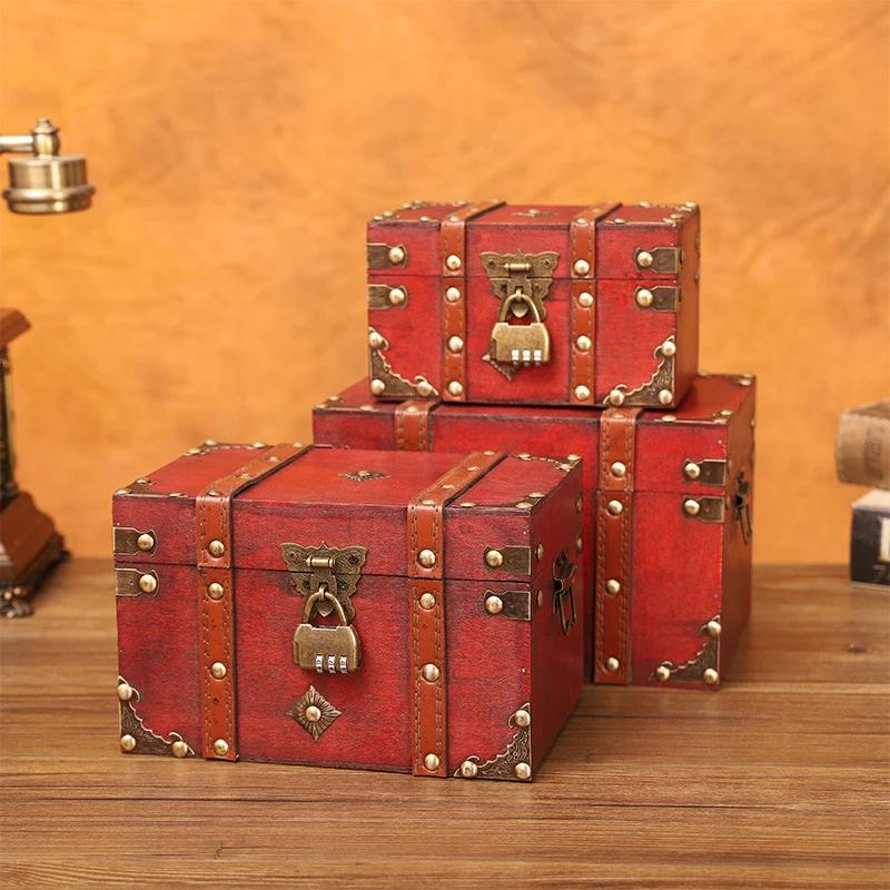 

Wooden Vintage Jewelry Storage Box Case Jewelry Treasure Pearl Display Organizer Holder Storage Box Gift Retro Makeup Organizer