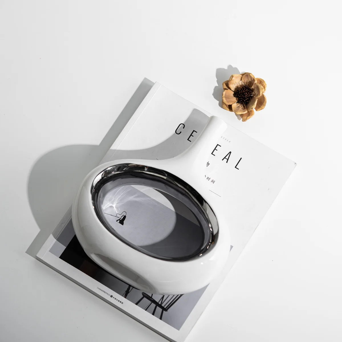 Керамическая ваза круглые полые золотые цветочные композиции аксессуары для