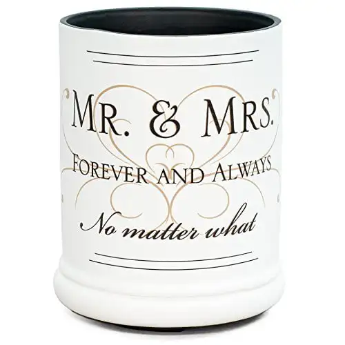 

Mr & Mrs Forever and Always White Ceramic Stoneware Large Jar Candle Warmer