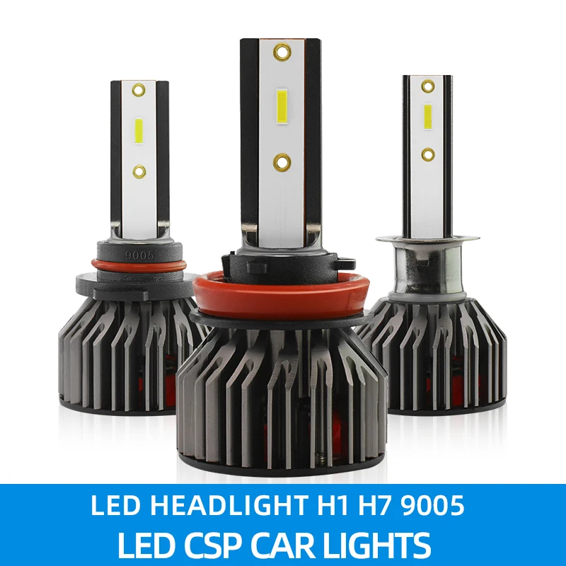 

H11 H1 LED HEADLIGHTS 12V 50W 9005 Cars Bulbs Kit 2Pcs 6000K White 9006 9012 HeadLamps With CSP Chips 30% Brighter than Halogens