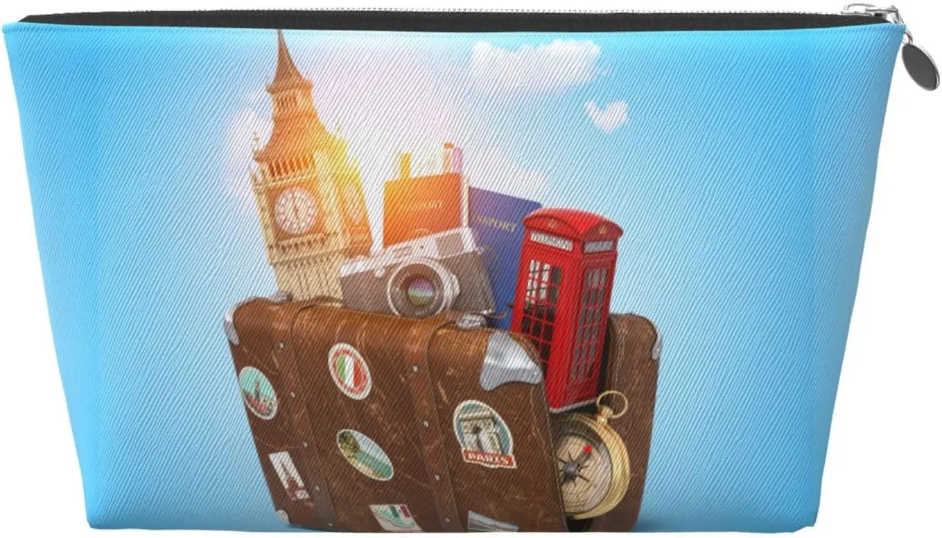 Косметичка Trip to London женские дорожные туалетные принадлежности кожаная