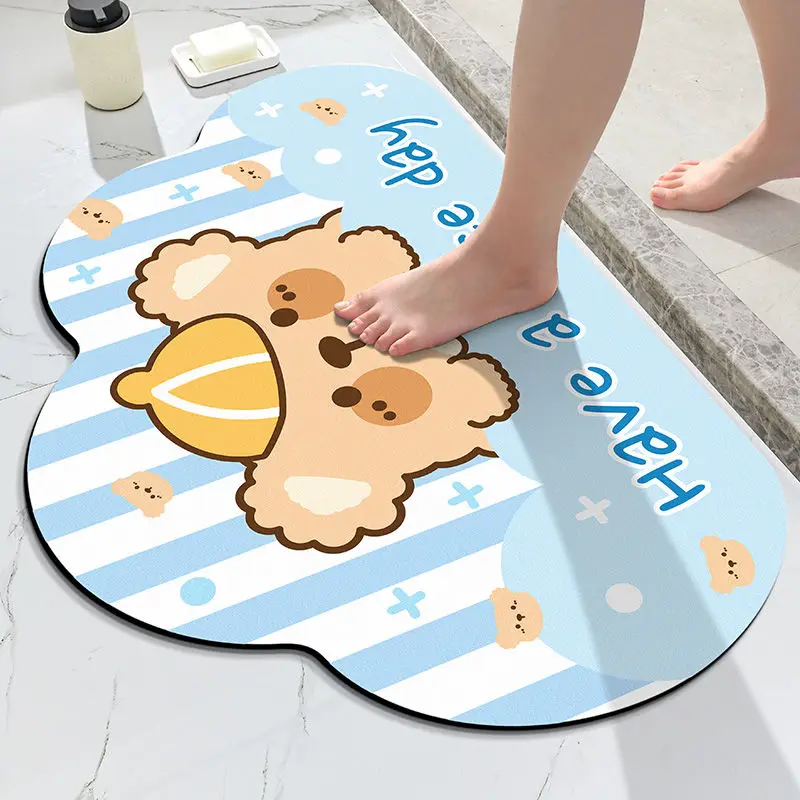 

carpet cartoon cute irregular diatom mud floor mat carpet bathroom pad diatomaceou earth carpet quick-drying Doormat carpet mat