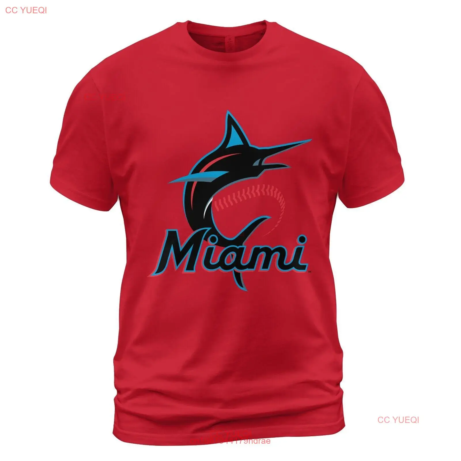 Майами Марлин бейсбольная команда логотип Футболка Сделано в США размер S-5XL
