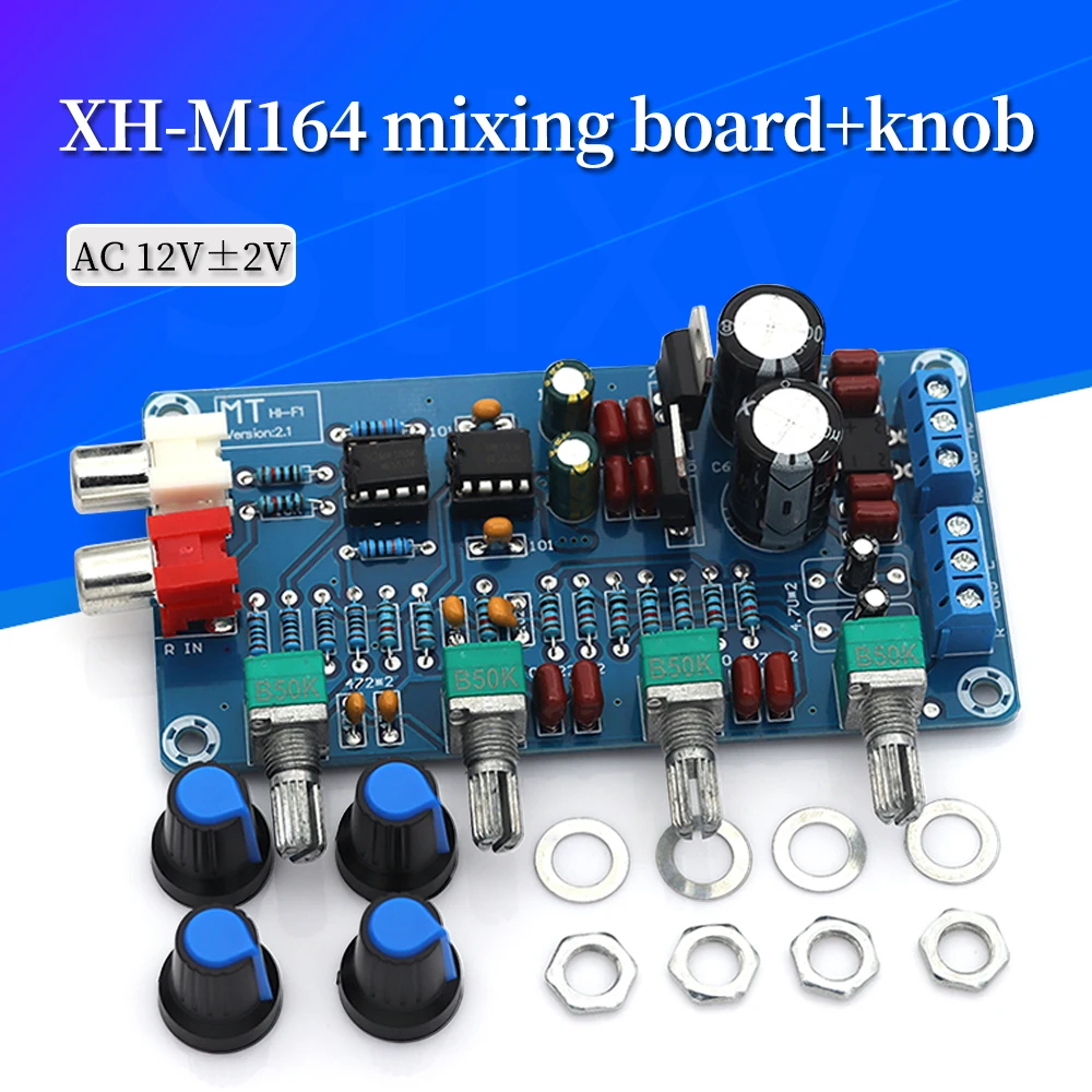 

XH-M164 NE5532 Стерео предусилитель Тональная плата аудио 4-канальный модуль усилителя 4-канальная схема управления Телефонный предусилитель