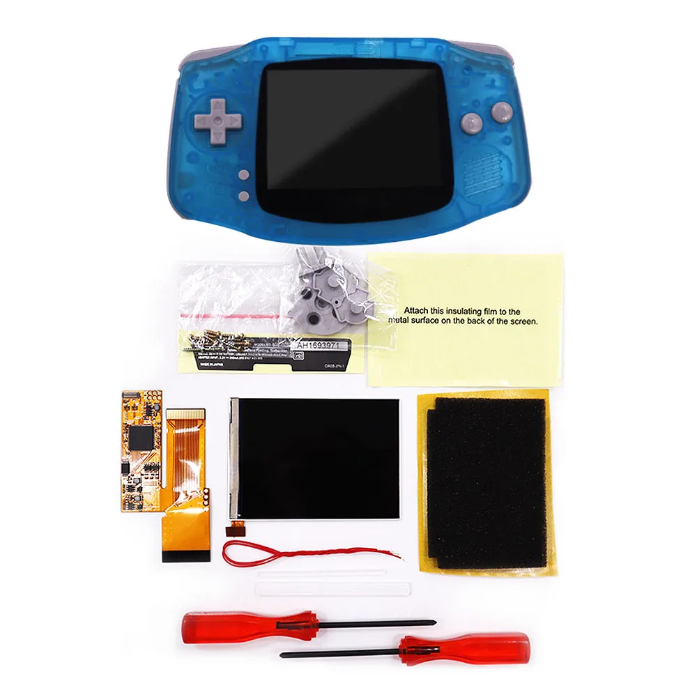 DIY IPS GBA LCD Screen 10 Levels High Brightness Backlight for Nintend Gameboy Advance Console V2 version with pre-cut housing images - 6