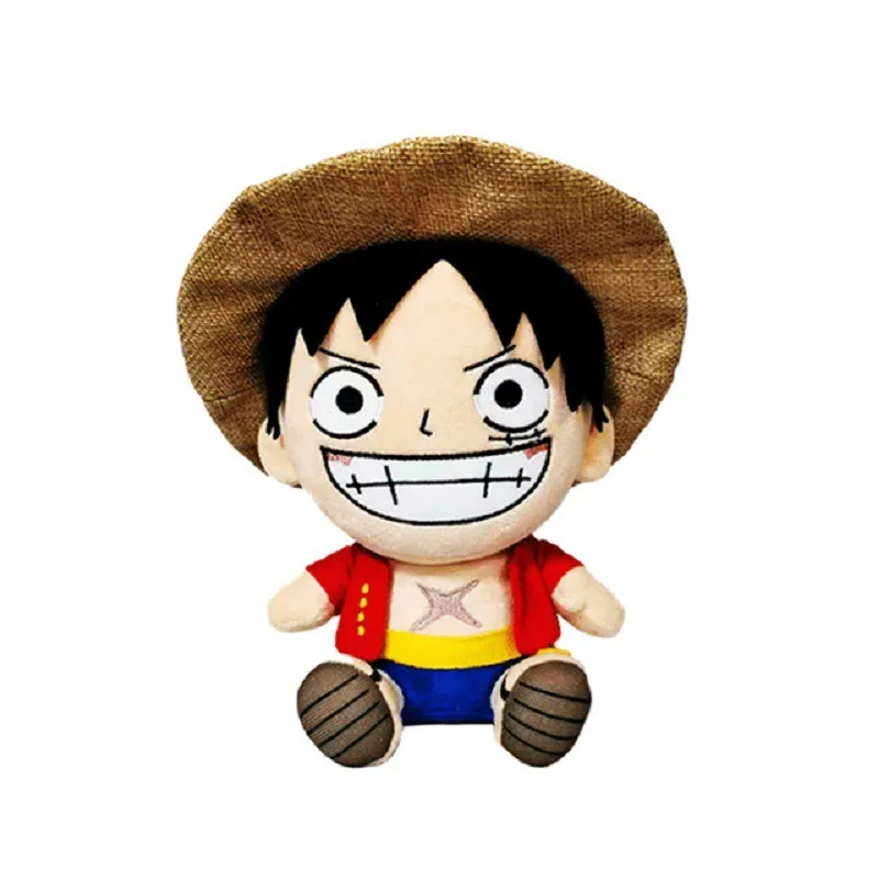 Фото Аниме-игрушка ONE PIECE: плюшевая кукла Луффи и Чоппер, милый мультяшный персонаж, декор для комнаты, подарок на день рождения, мягкая набивная кукла №2
