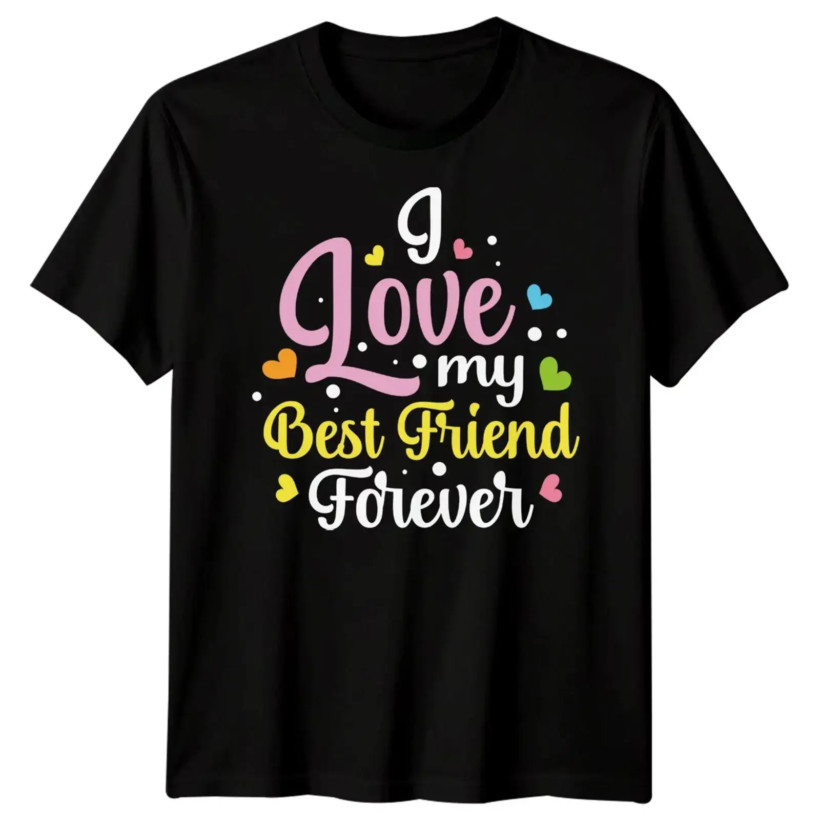 Фото Мужская футболка I Love My Best Friends Day Bestie BFF Freundschaftstag Geschenk BFD, винтажная, с эффектом потертости, унисекс, дышащая, стильная №1