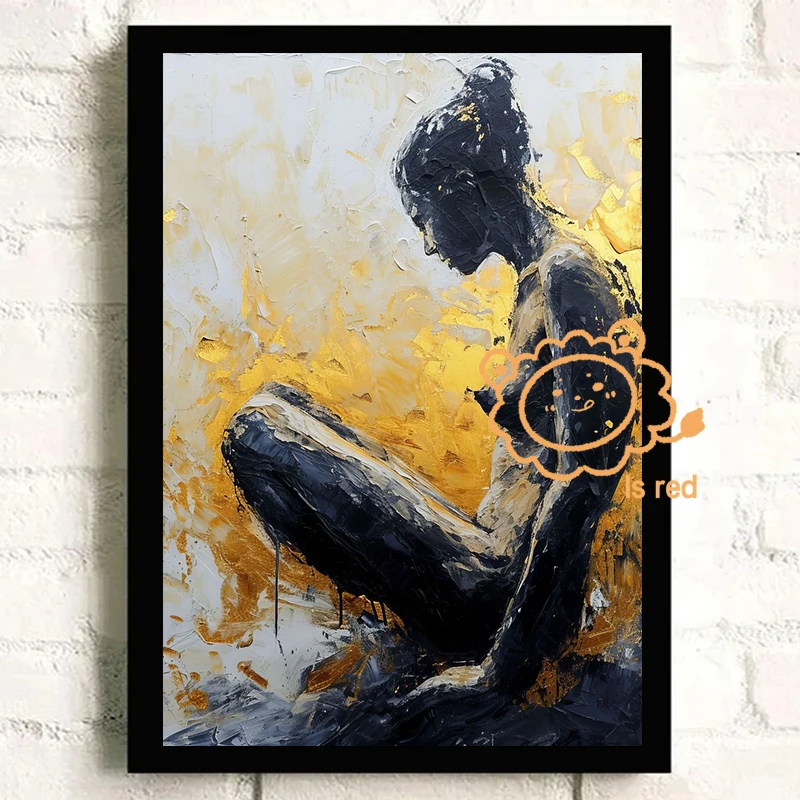 Темный Элегантный Постер Грейса - Слепая Красота Эмоциональный Золотой Лист