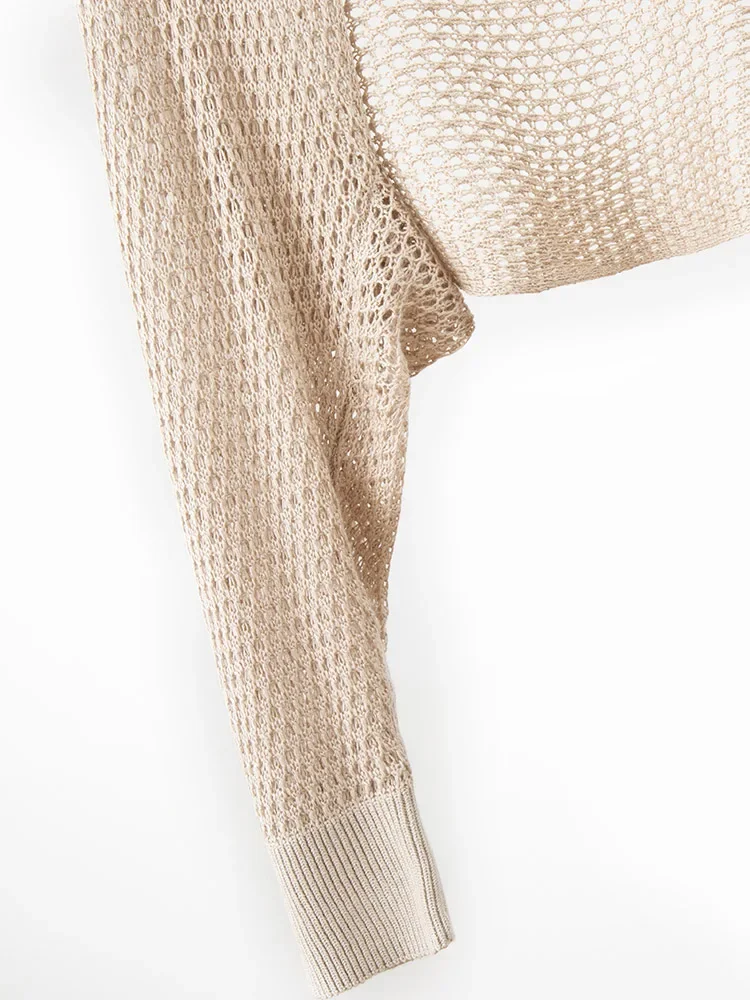 Весенняя ажурная шаль из натурального шелка и кашемира с рукавами женская