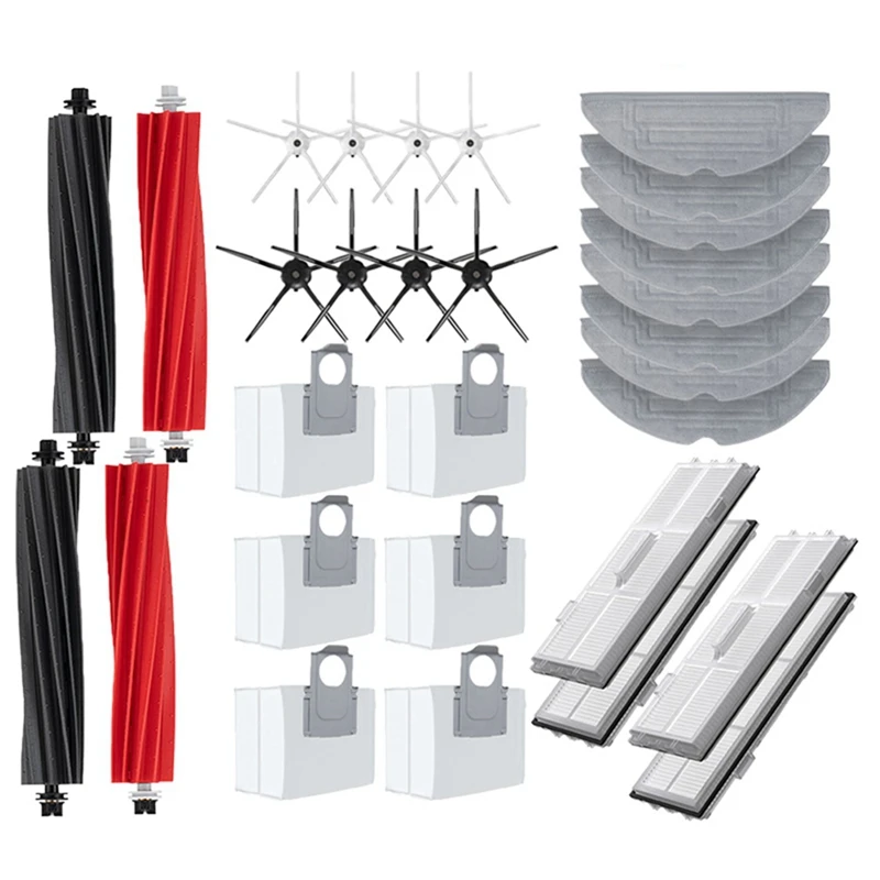 

Main Side Brush Filter Mop Choth Dust Bags Vacuum Cleaner Spare Parts For Roborock S8 Pro Ultra Accessories