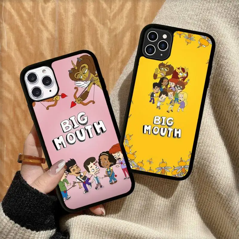 

Big Mouth Phone Case Silicone PC+TPU Case for iPhone 11 12 13 Pro Max 8 7 6 Plus X SE XR Hard Fundas