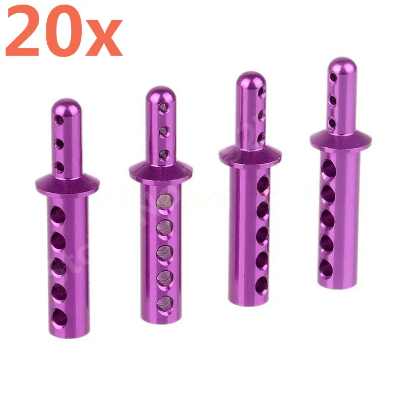 

20Pcs HSP 188037 08047 108037 Aluminum Body Mounts For 1/10 RC Off Road Mo Truck Himoto Redcat CNC 94188