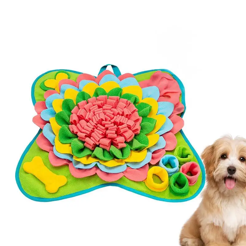 

Dog Foraging Mat Puppy Sniffing Pad Anti-Slip Interactive Feed Puzzle For Boredom Pet Foraging Mat For Stress Release Travel