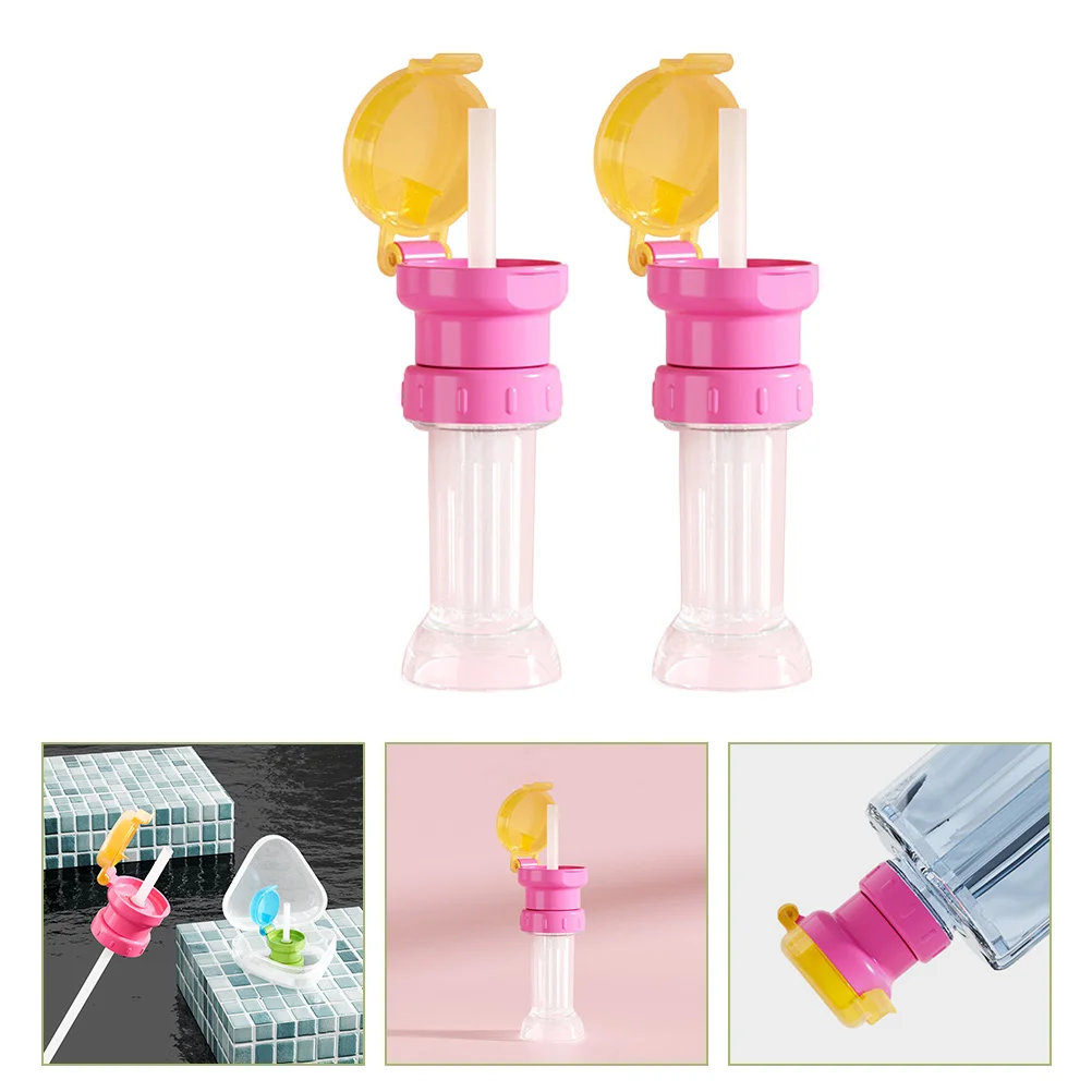 

Toddler Airplane Travel Essentials Drinks Sippy Cover Beverage Bottle Lid Spill Proof Water Caps Straw Baby Juice Soda
