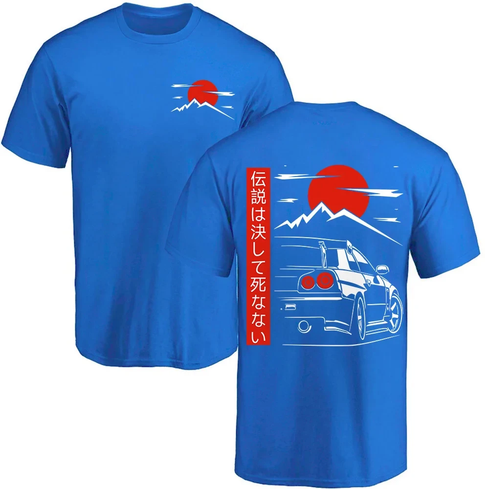 Футболка в японском стиле JDM Culture GTR Racing футболка с принтом сзади уличная одежда