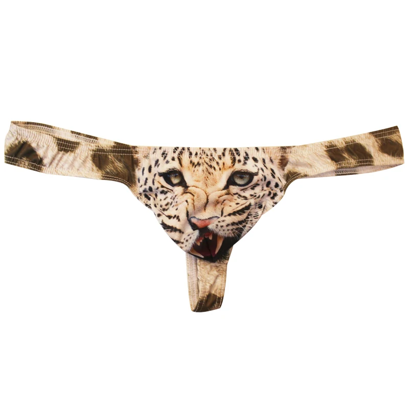 

AIIOU Gay Underwear Animal Printed G-Strings & Thongs Jockstrap Tanga Hombre Cueca Gay Sissy Panties Sexy String Homme Pants