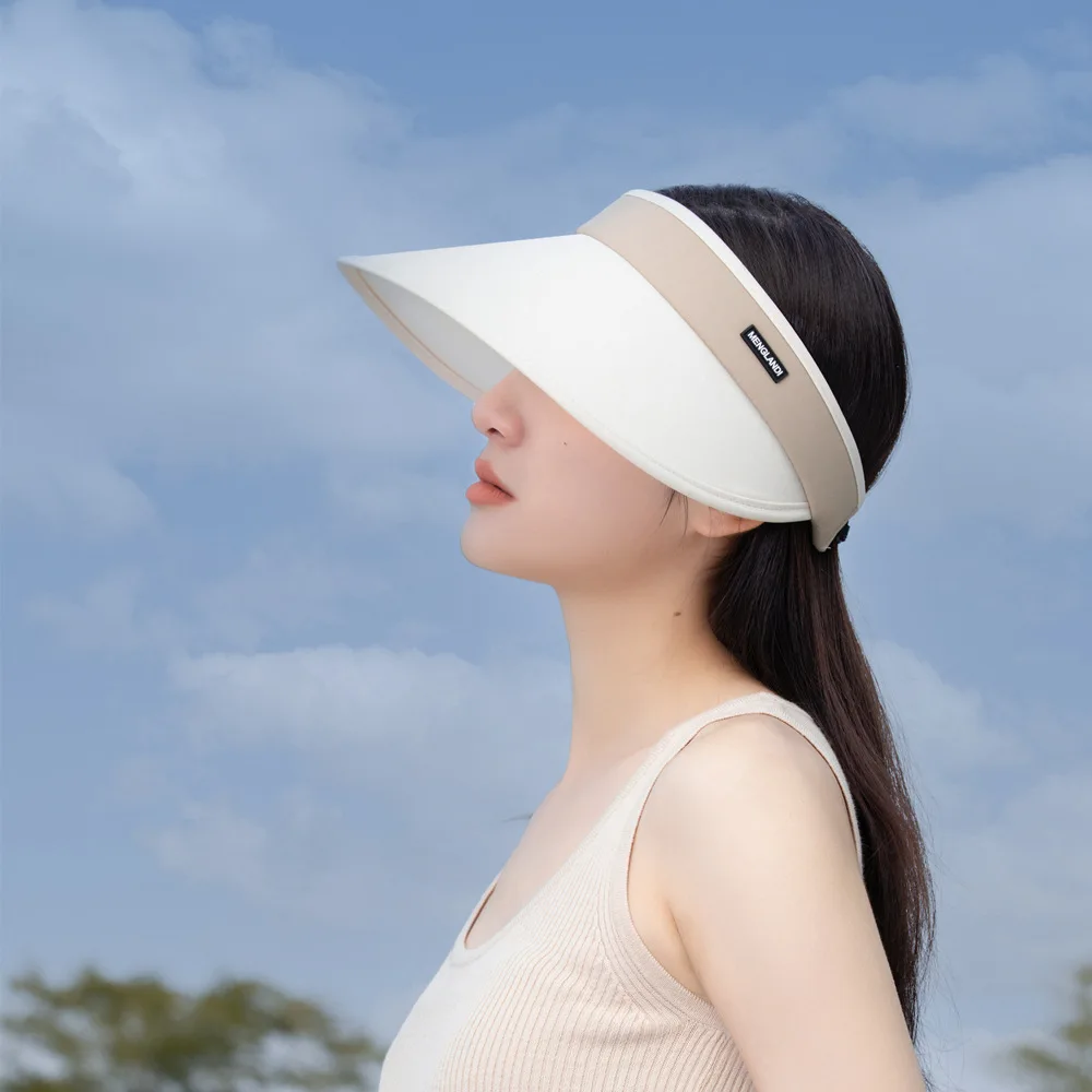 Sun Visor Hats Women Large Brim Summer UV Protection Beach Cap