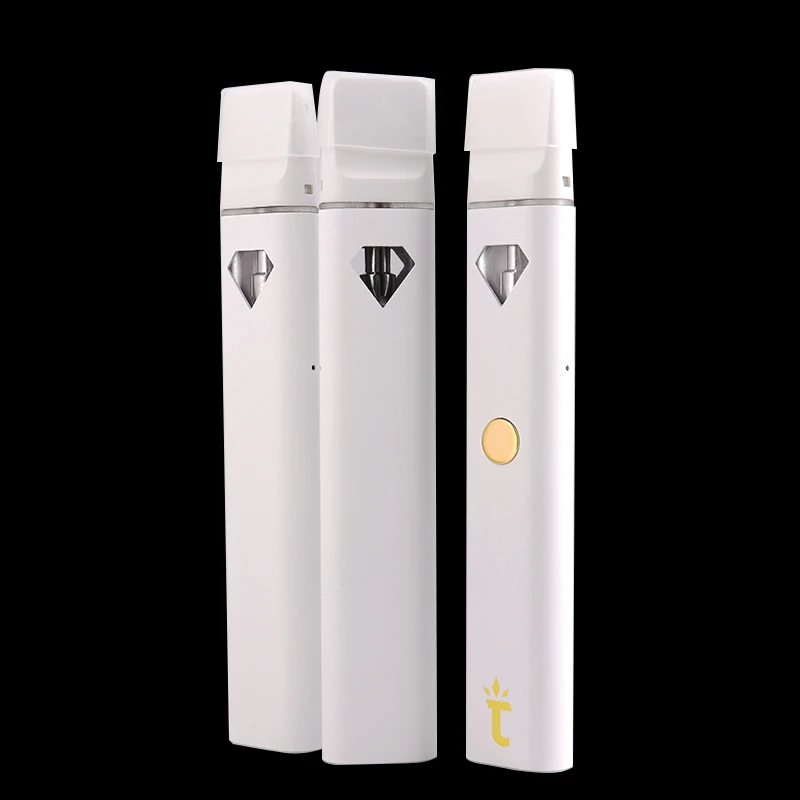 

50pcs Torch Diamond 2ml Ceramic Coil Pods Empty Cartridge 280mAh Rechargeable Battery Vape Pod E Cigarettes Vapes for Thick Oil