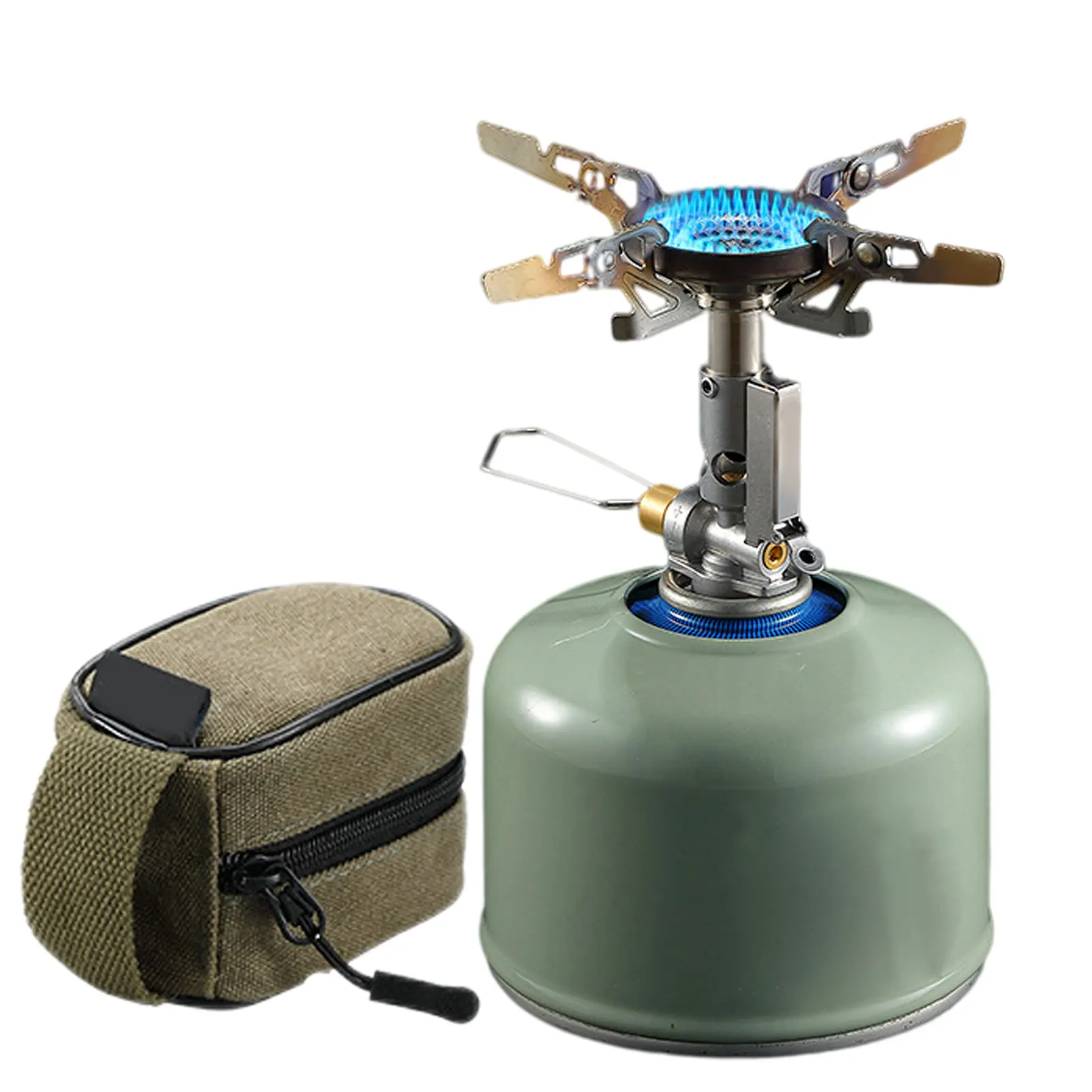 

Outdoor Wood Burning Stove Split Design Voltage Stabilized Output Four-Leg Stove Outdoor Supplies Water Boiler Camping Stove