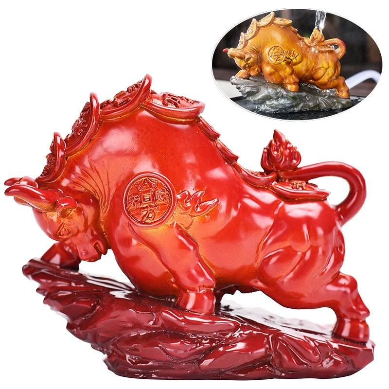 

Creative Color Changing Tea Pet Bull Tea Set Decoration Discoloration In Hot Water Ceremony Tea Animal
