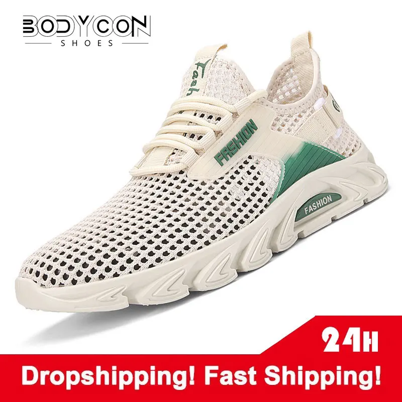 

Кроссовки мужские сетчатые для прогулок, легкие дышащие лоферы, без шнуровки, модная повседневная обувь, лето