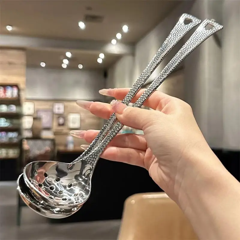 Ложка для супа из нержавеющей стали утолщенная ложка большой емкости серебряная