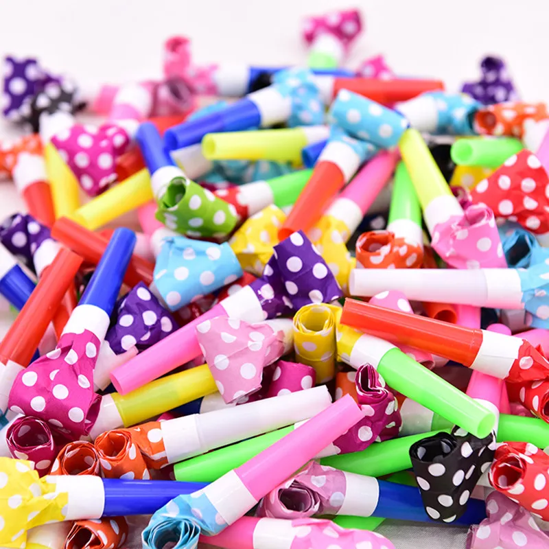 10pcs/set Multicolor Party Blowouts Whistles Kids Birthday Party Favors Decoration Supplies Noice maker Toys Goody Bags Pinata images - 6