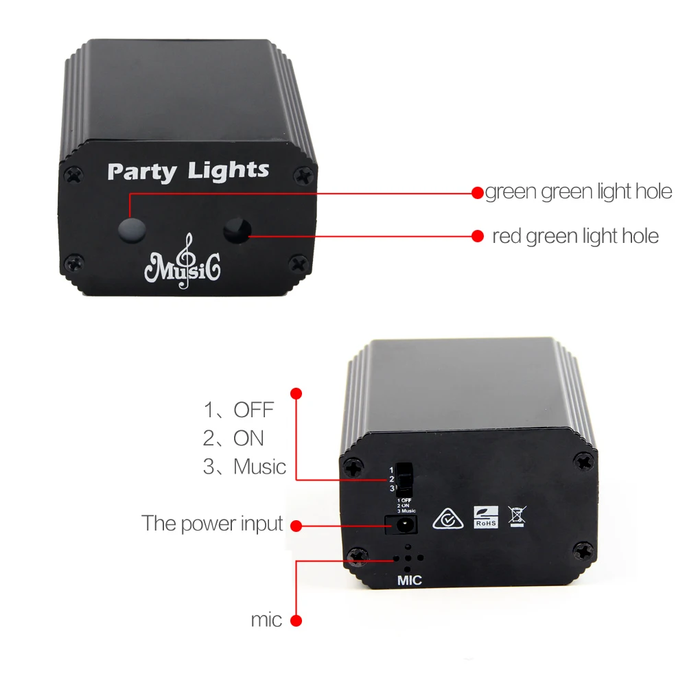 Мини-проектор с эффектом освещения лазерной подсветкой для DJ Professional KTV Панель USB