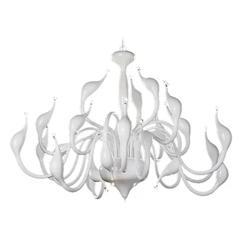 Indoor Lighting Iron Swan Pendant Lamp G4 Candle Nordic Art Decoration Lamp for Restaurant Living Room Bedroom Led Chandelier