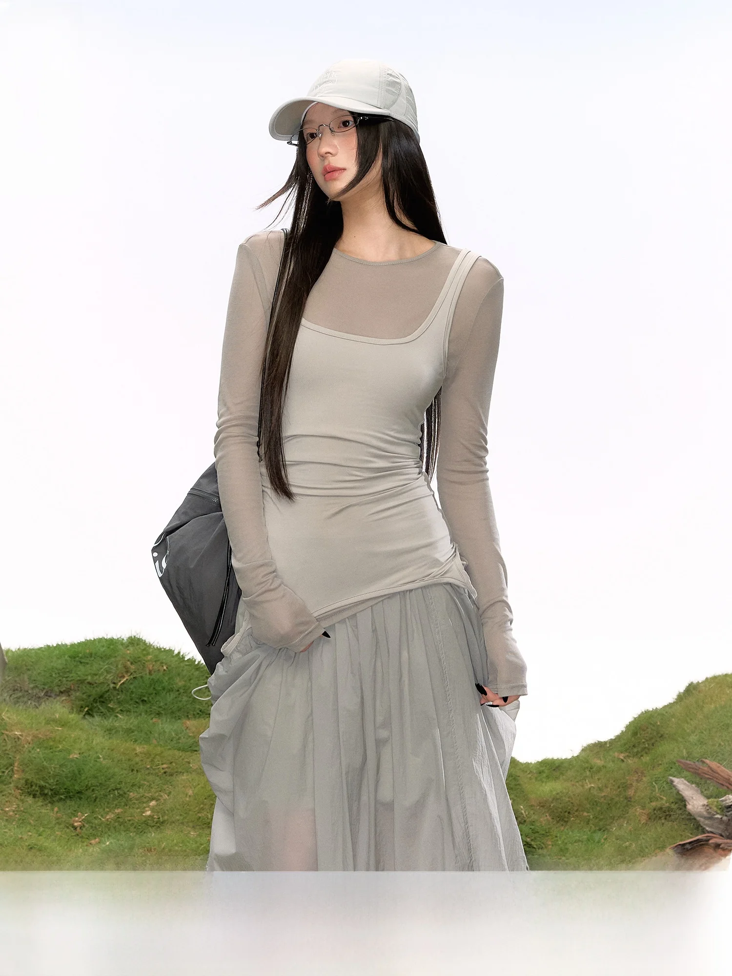 Женский жилет Laluneduciel Design Sense с двойным плечевым ремнем двойного назначения лето