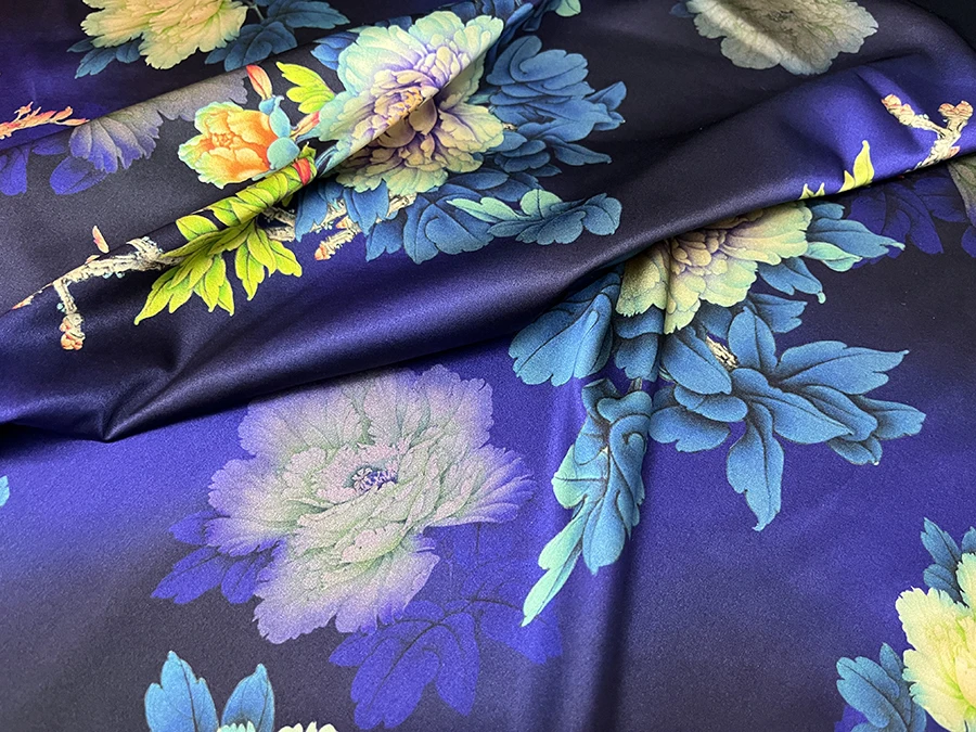 19momme Высококачественная эластичная атласная ткань из натурального шелка для