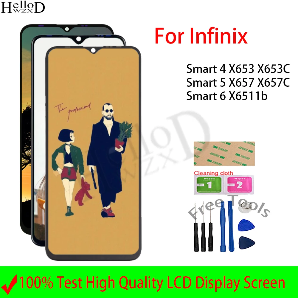 

For Infinix Smart 4 5 6 LCD Display Touch Screen For X653 X657 X6511b Display LCD Digitizer Assembly Replacement