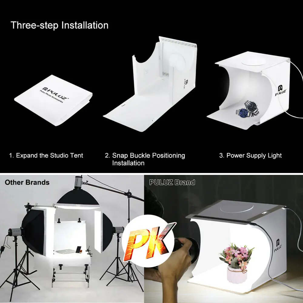 20 см LED Light Box ing Cube для фотографии Photo Studio + 6 фонов | Электроника