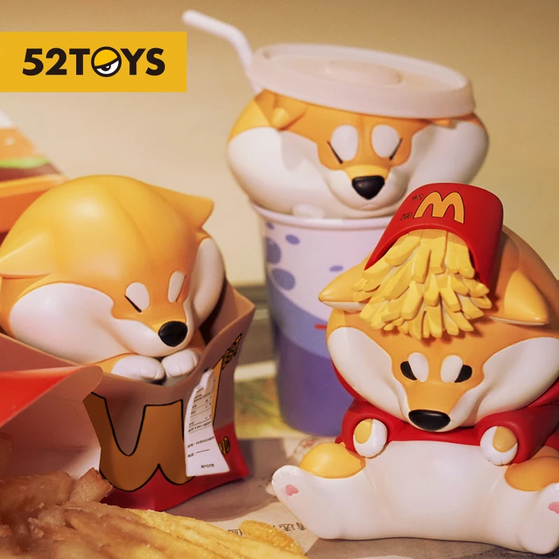 

Cute Shiba Inu Fast Food Series Tide Play Figurines Surprise Bag Desktop Model Anime Figure Creative Birthday Christmas Gift