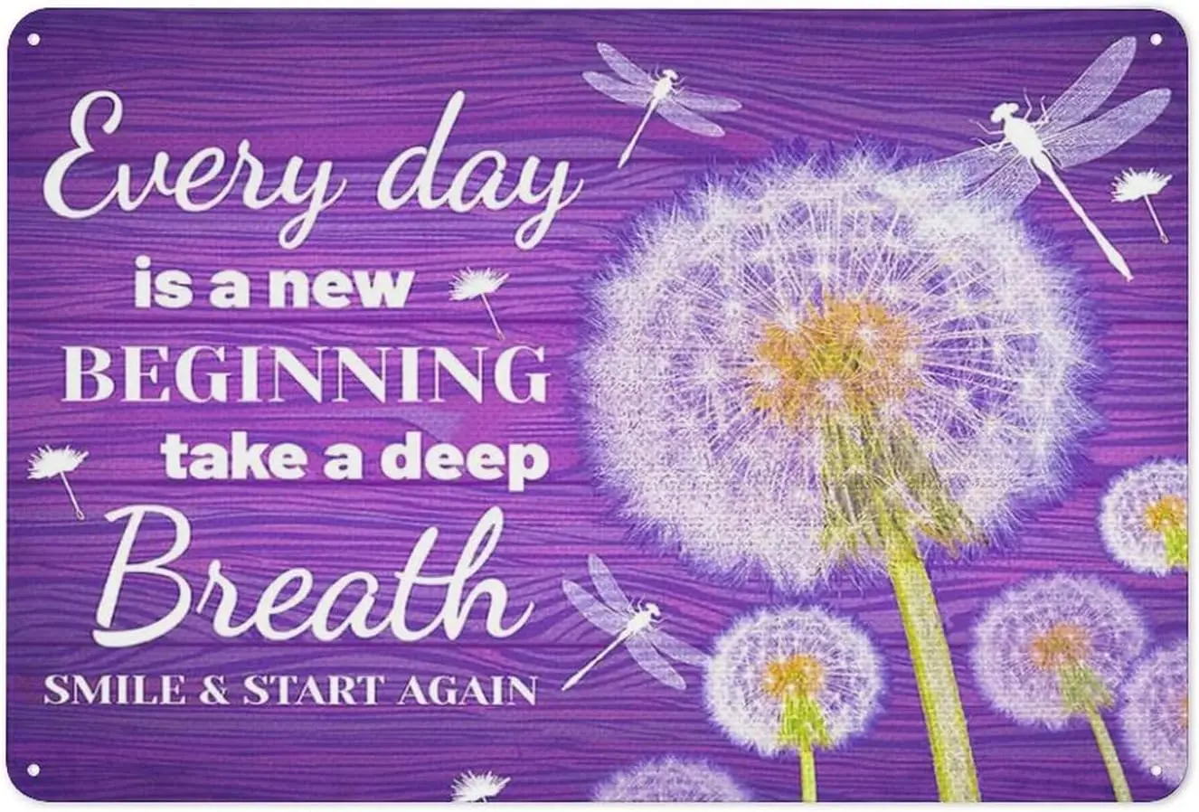 Металлический жестяной знак каждый день-это новое начальное настенное искусство