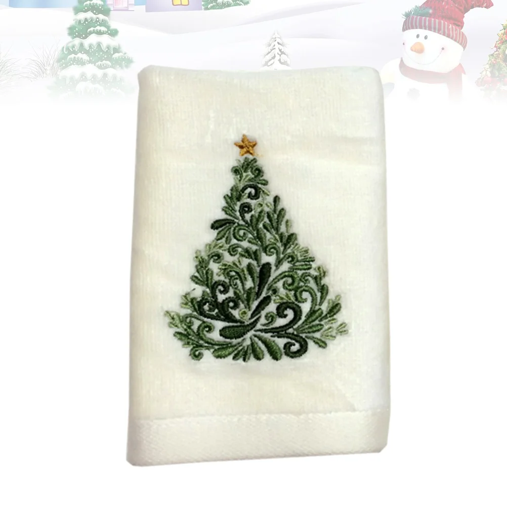 

1pc Face Towel Christmas Cotton Towels Christmas Facial Towel Christmas Wash Cloth Dish Cleaning Cloth Dish Cleaning Towels