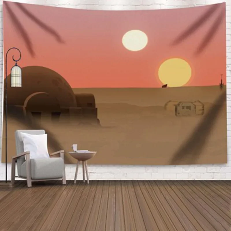 Живописный принт настенный гобелен искусственная кожа бохо тканевый подвесное