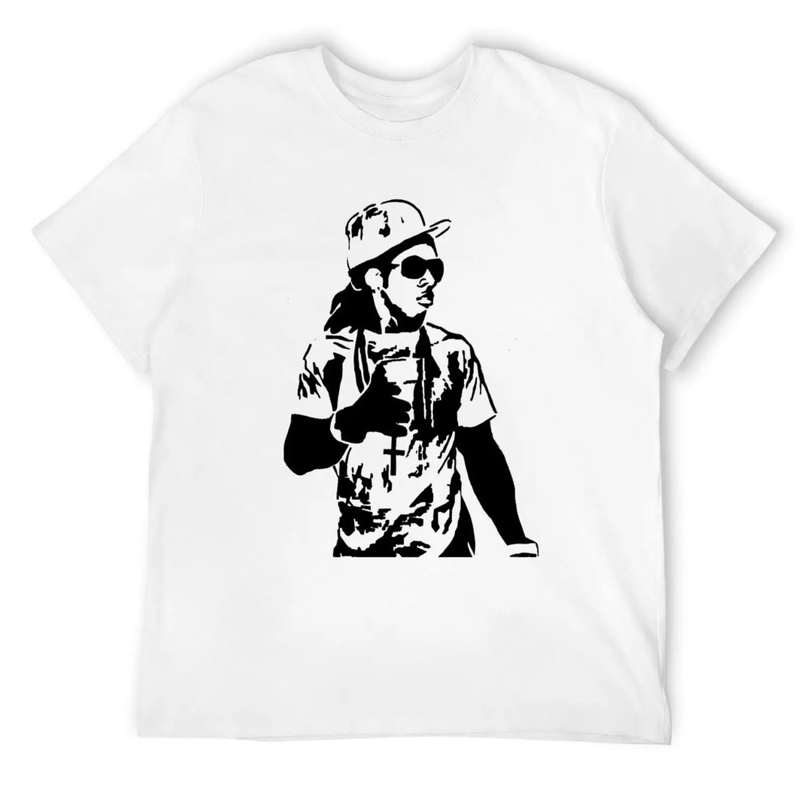 Футболка Weezy Stencil Эстетическая одежда большие футболки для мужчин в тяжелом весе