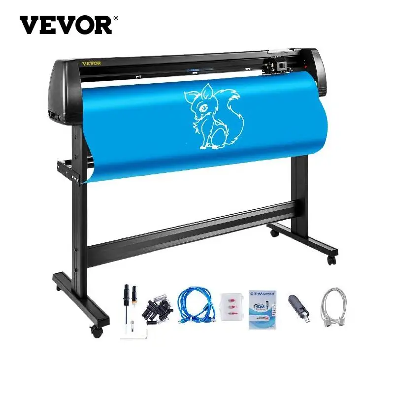 

VEVOR 53 Inch Vinyl Cutter Plotter Sign Cutting Machine Software 3 Blades LCD Screen for DIY Crafts Advertisements Handcraft