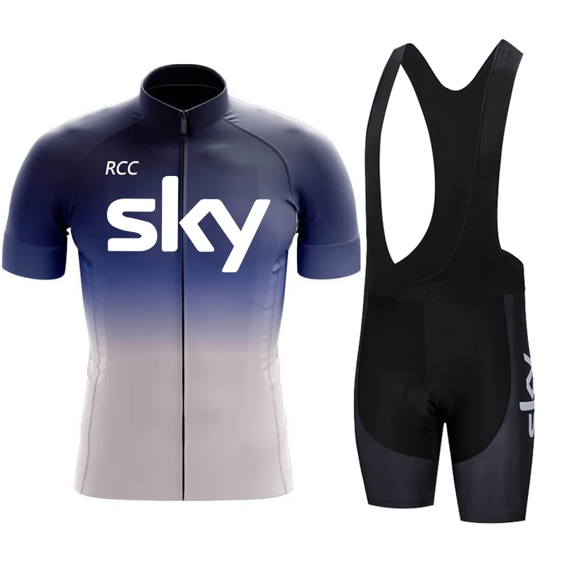 2024 Мужской Летний Комплект Велосипедного Трикотажа RCC SKY Дышащая Рубашка Для