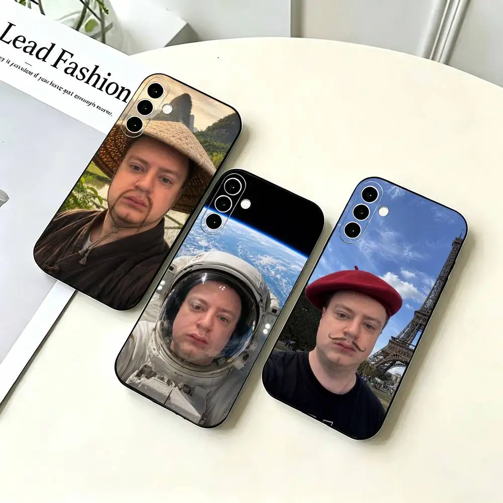 Фото Чехол для телефона T-trash Streamer Mellstroy, черный, силиконовый, мягкий, для Samsung A73, A72, A71, A70, A53, A52, A51 №1