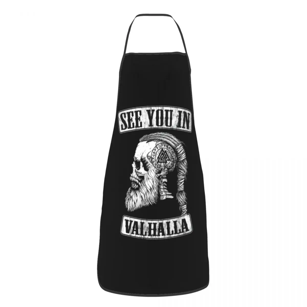 

Фартук викингов «See You In Valhalla» с черепом, женский и мужской фартук шеф-повара, Кухонный Фартук для кухни, Скандинавская картина Odin Ragnar Warrior