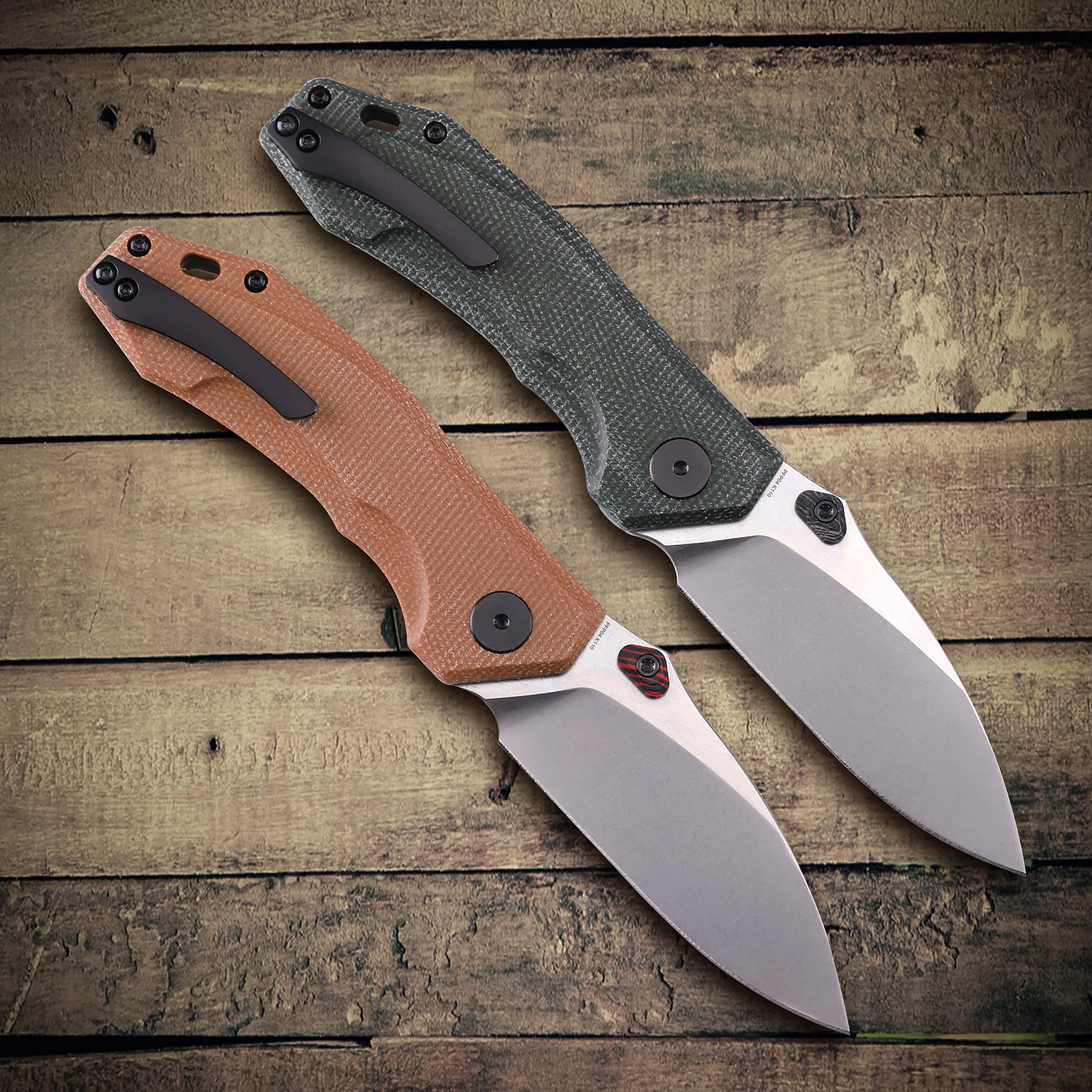 Petrified Fish PFP04 K110 стальной складной нож Керамический шарикоподшипник льняная ручка