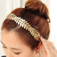 western retro hair bands for women wedding gold silver color metal leaves hair headbands girls bride hair jewelry accessori p5m0